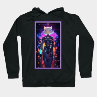 Anime Cute Cat Girl | Quality Anime Girl Artwork | Sci-Fi Manga Girl Anime Art Hoodie